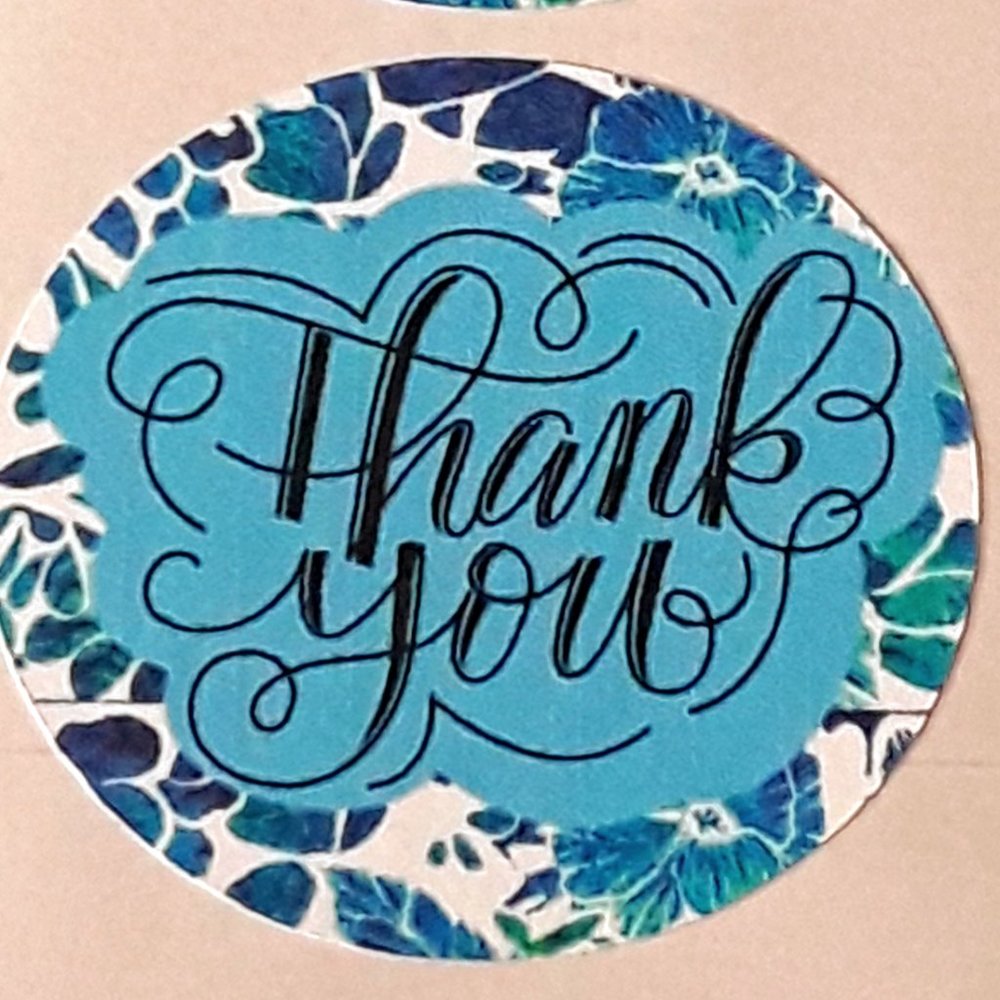 120 Premium Thank You Stickers
